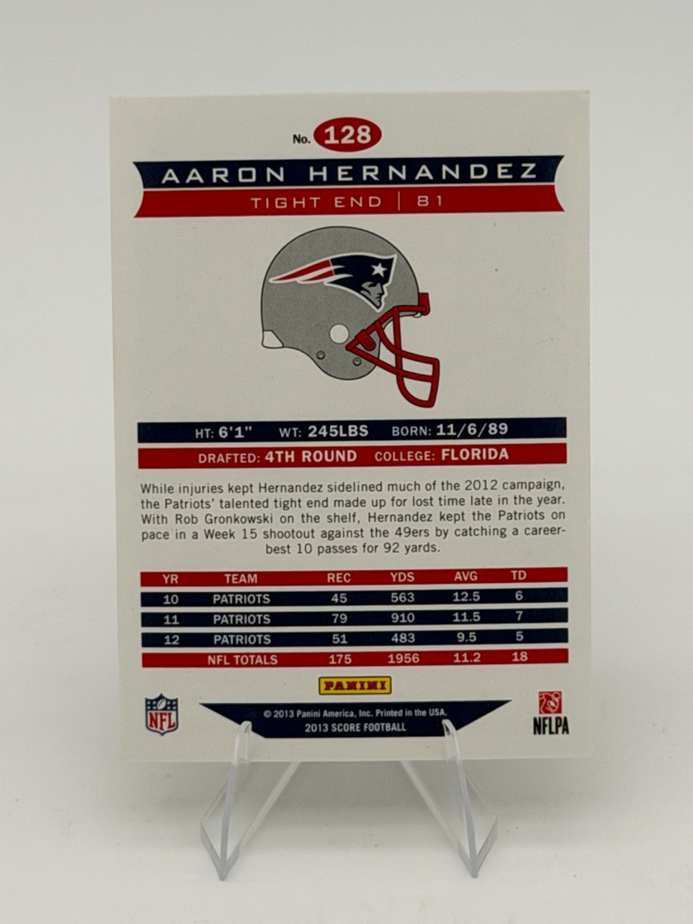 Patriots Greats Set Lot Tom Brady Aaron Hernandez Rob Gronkowski Cards Panini - Picture 5 of 7
